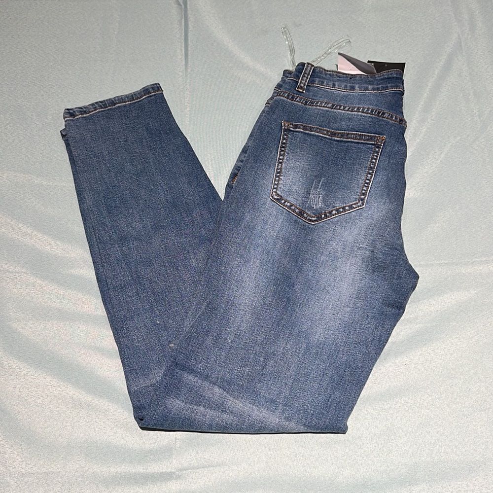 Fashion nova diamond tears‎ midrise skinny jeans Size M D40 - Picture 9 of 10